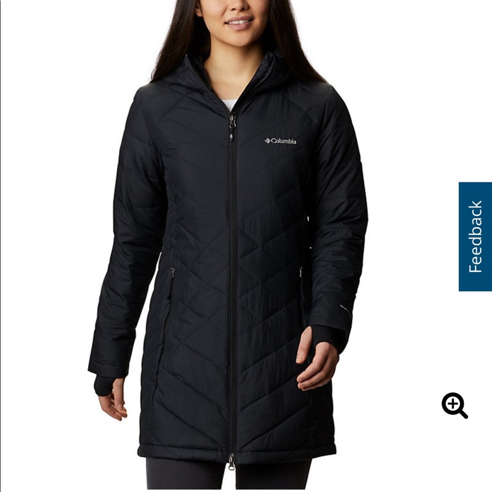 Columbia heavenly long hooded jacket size small